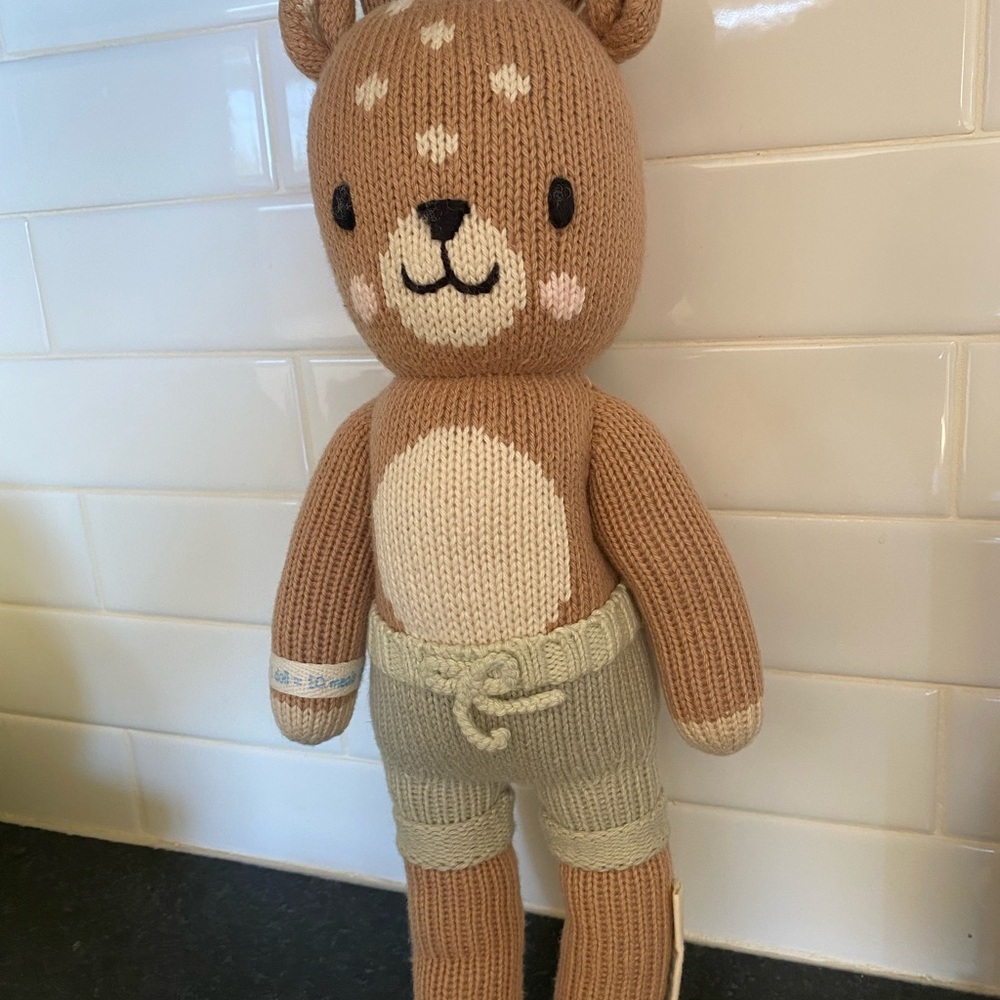 Cuddle and Kind Knit Deer Plush Stuffed Animal